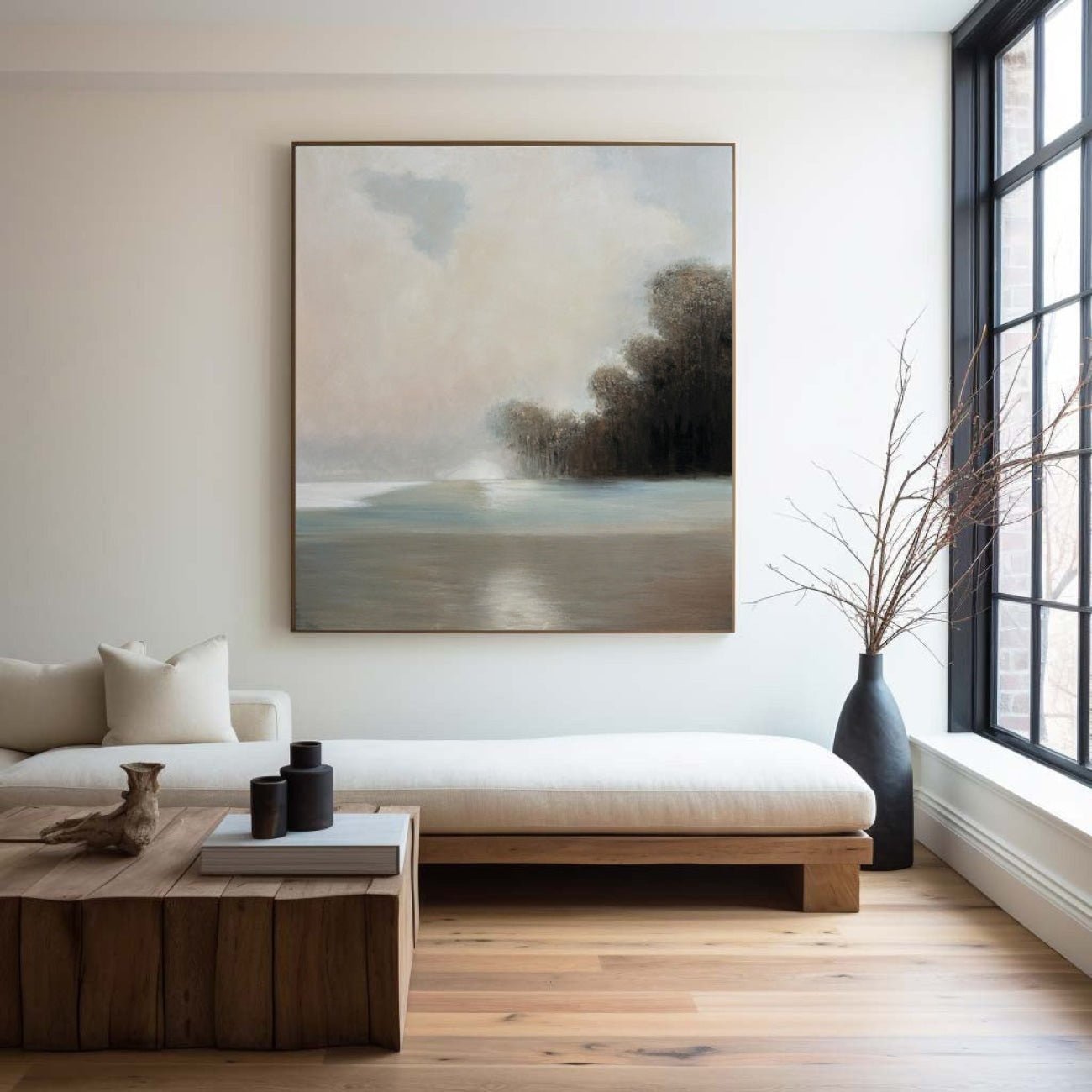 Wabi - Sabi Abstract Landscape Painting CY0006 - Viral Wall Art